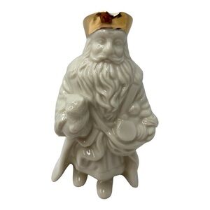 Lenox Porcelain Old World Santa Claus 24kt Gold Accent Christmas Statue Figurine